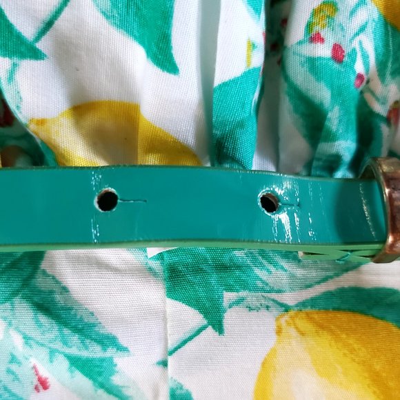 ELLE White Lemon Dress with Belt - Picture 8 of 9